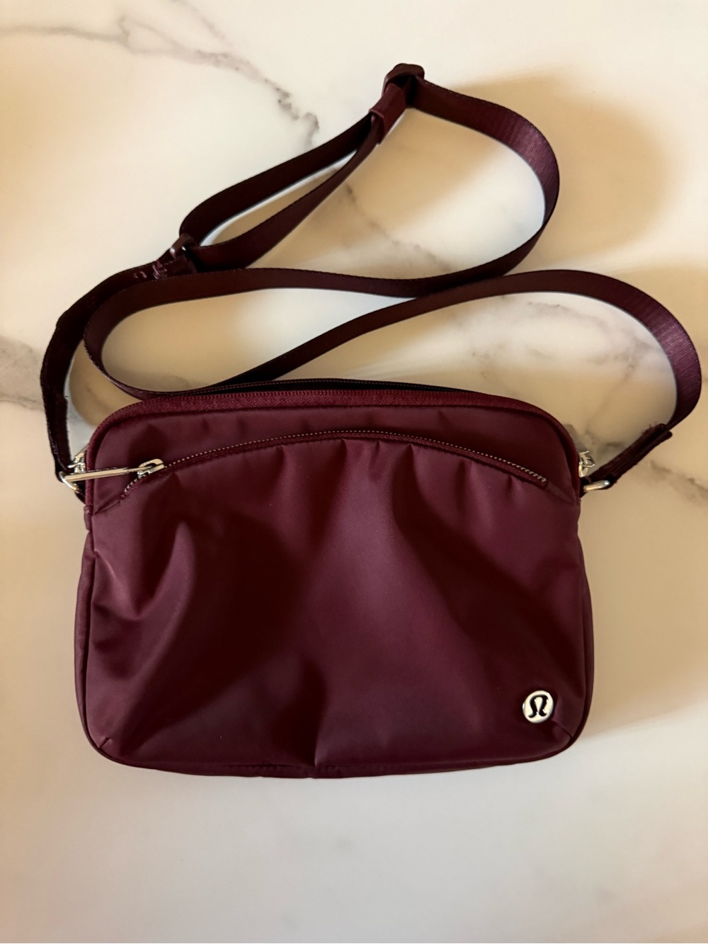 lululemon athletica Maroon Crossbody Bag with Adjustable Strap